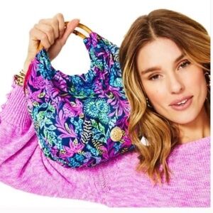 NWT Lilly Pulitzer Bamboo Bag in Calypso Coast